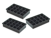 infactory 15-fach JUMBO-Silikon-Eiswürfelformen im 3er-Set; Eisglas Formen Eisglas Formen Eisglas Formen