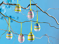 ; Deko-Holzleitern in Weihnachtsbaum-Form, Deko-Wichtel mit LED-BeleuchtungOster-Strohhasen 