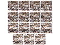 infactory Selbstklebende 3D-Steinwandoptik-Fliesenaufkleber, 30 x 30cm, 15er-Set; Sichtschutz-Folien Sichtschutz-Folien Sichtschutz-Folien Sichtschutz-Folien