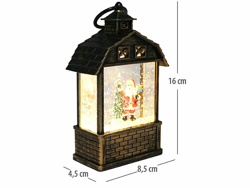 ; LED-Laternen mit Schneewirbel LED-Laternen mit Schneewirbel 