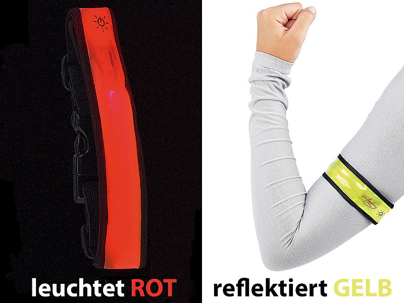 ; Leuchtbinden für Fahrrader, Joggen, Jogging, Laufen, Hunde, Radfahren Leuchtbinden für Fahrrader, Joggen, Jogging, Laufen, Hunde, Radfahren 