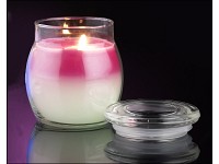 infactory Wachskerze im Glas mit Farbwechsel LED;   