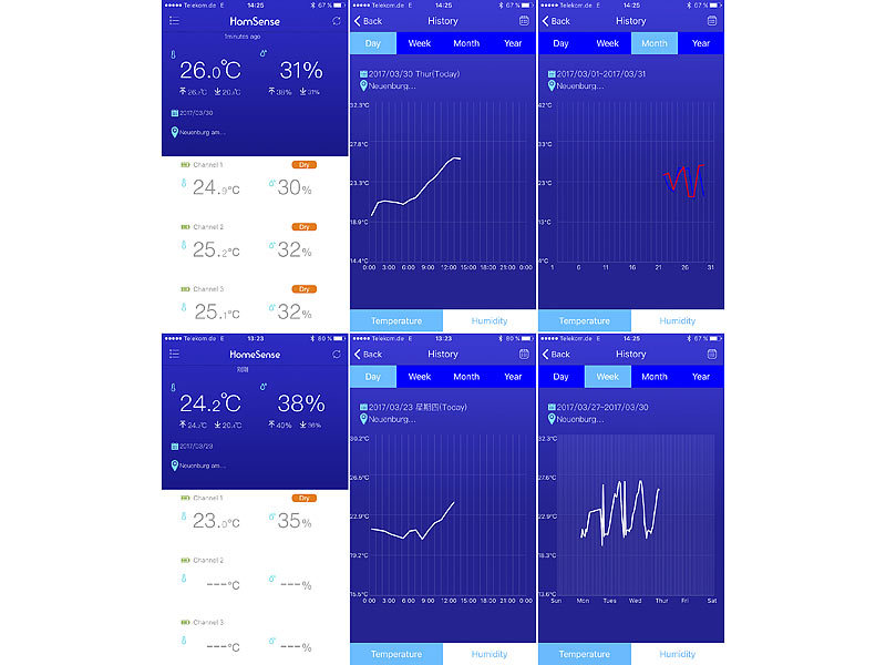 ; Funk-Wetterstationen mit Außensensor, WLAN und App Funk-Wetterstationen mit Außensensor, WLAN und App 