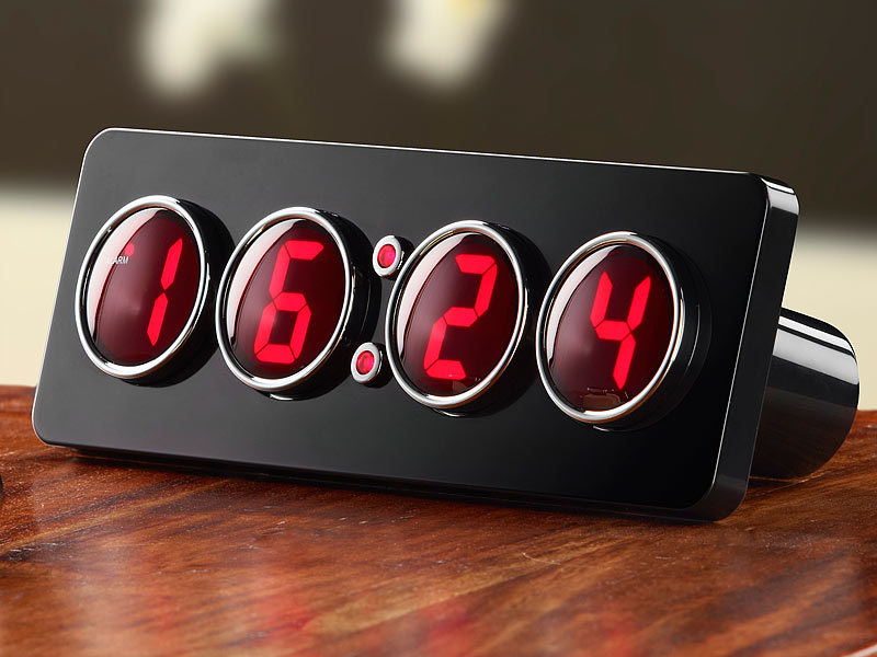 ; Funk-Wecker mit 2 Weckzeiten, USB-Ladestation und Thermometer Funk-Wecker mit 2 Weckzeiten, USB-Ladestation und Thermometer 