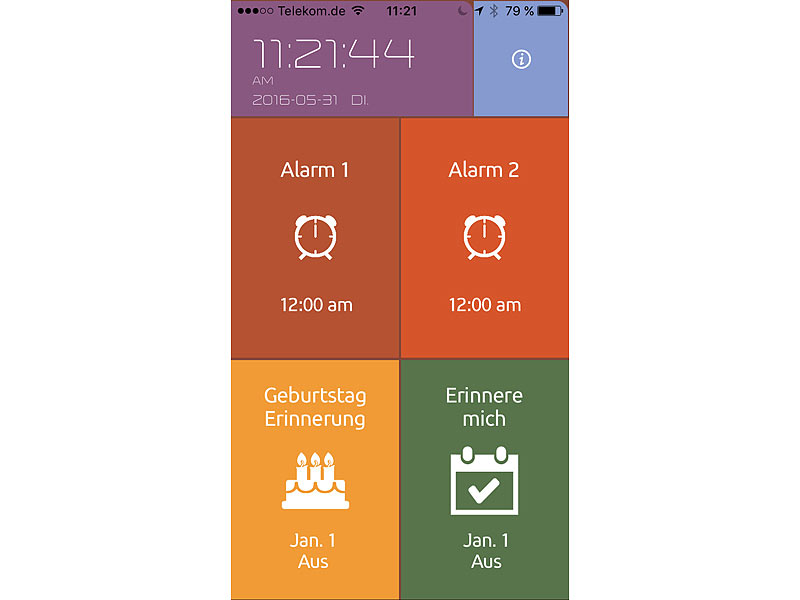 ; Wecker mit Backlight-Displays Wecker mit Backlight-Displays 