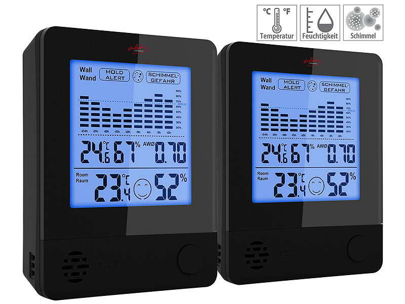 ; Funk-Wetterstationen mit Außensensor, WLAN und App, Wetterstationen mit Farb-Display, Funkuhr und Außensensor Funk-Wetterstationen mit Außensensor, WLAN und App, Wetterstationen mit Farb-Display, Funkuhr und Außensensor Funk-Wetterstationen mit Außensensor, WLAN und App, Wetterstationen mit Farb-Display, Funkuhr und Außensensor Funk-Wetterstationen mit Außensensor, WLAN und App, Wetterstationen mit Farb-Display, Funkuhr und Außensensor 