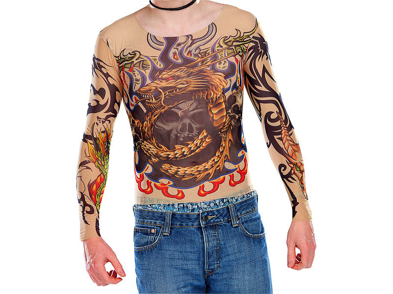 ; Tattoo Haut-Shirts für Damen und Herren Ärmel Effekte Tshirts Tattoo Haut-Shirts für Damen und Herren Ärmel Effekte Tshirts 