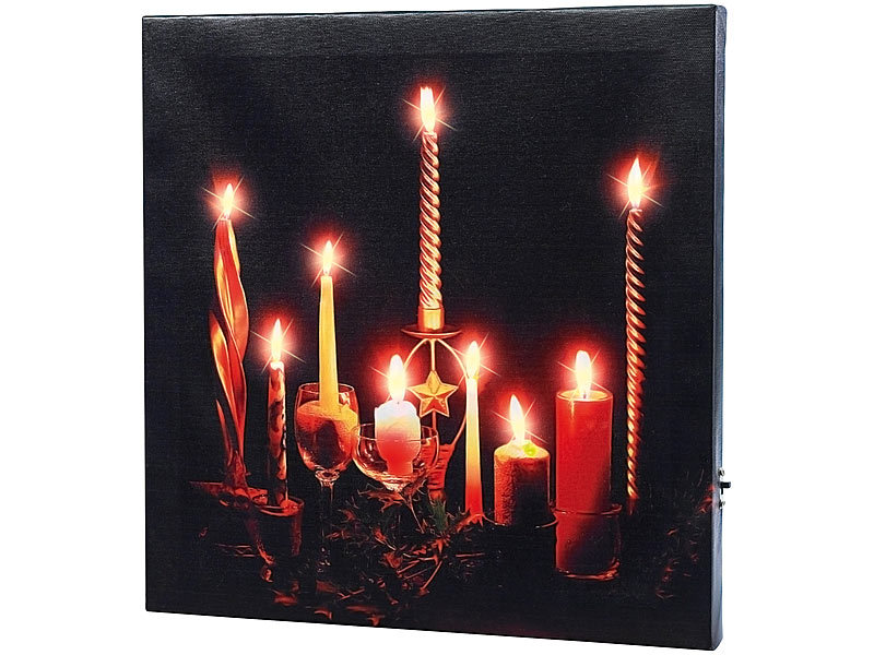; Weihnachtsbäume mit LED-Beleuchtung, LED-Weihnachts-Wandbilder 
