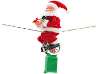 infactory Santa Balance  Weihnachtsmann auf Einrad; Selbstaufblasende Weihnachtsmänner 