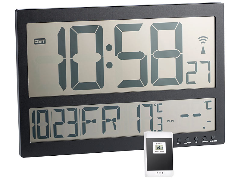 ; Wetterstationen mit Farb-Display, Funkuhr und Außensensor Wetterstationen mit Farb-Display, Funkuhr und Außensensor 