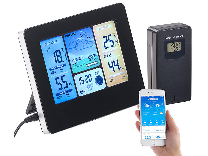 ; Funk-Wetterstationen mit Außensensor, WLAN und App, Wetterstationen mit Farb-Display, Funkuhr und Außensensor Funk-Wetterstationen mit Außensensor, WLAN und App, Wetterstationen mit Farb-Display, Funkuhr und Außensensor Funk-Wetterstationen mit Außensensor, WLAN und App, Wetterstationen mit Farb-Display, Funkuhr und Außensensor Funk-Wetterstationen mit Außensensor, WLAN und App, Wetterstationen mit Farb-Display, Funkuhr und Außensensor Funk-Wetterstationen mit Außensensor, WLAN und App, Wetterstationen mit Farb-Display, Funkuhr und Außensensor 