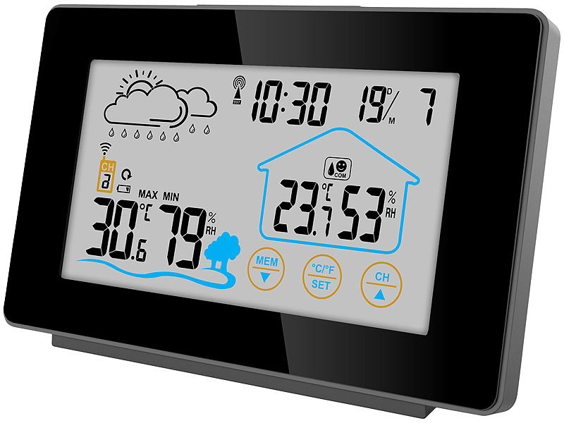 ; Funk-Wetterstationen mit Außensensor, WLAN und App 