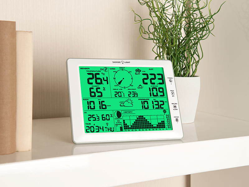 ; Funk-Wetterstationen mit Außensensor, WLAN und App, Wetterstationen mit Farb-Display, Funkuhr und Außensensor Funk-Wetterstationen mit Außensensor, WLAN und App, Wetterstationen mit Farb-Display, Funkuhr und Außensensor Funk-Wetterstationen mit Außensensor, WLAN und App, Wetterstationen mit Farb-Display, Funkuhr und Außensensor 