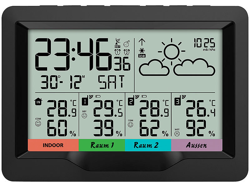 ; Funk-Wetterstationen mit Außensensor, WLAN und App Funk-Wetterstationen mit Außensensor, WLAN und App Funk-Wetterstationen mit Außensensor, WLAN und App Funk-Wetterstationen mit Außensensor, WLAN und App 