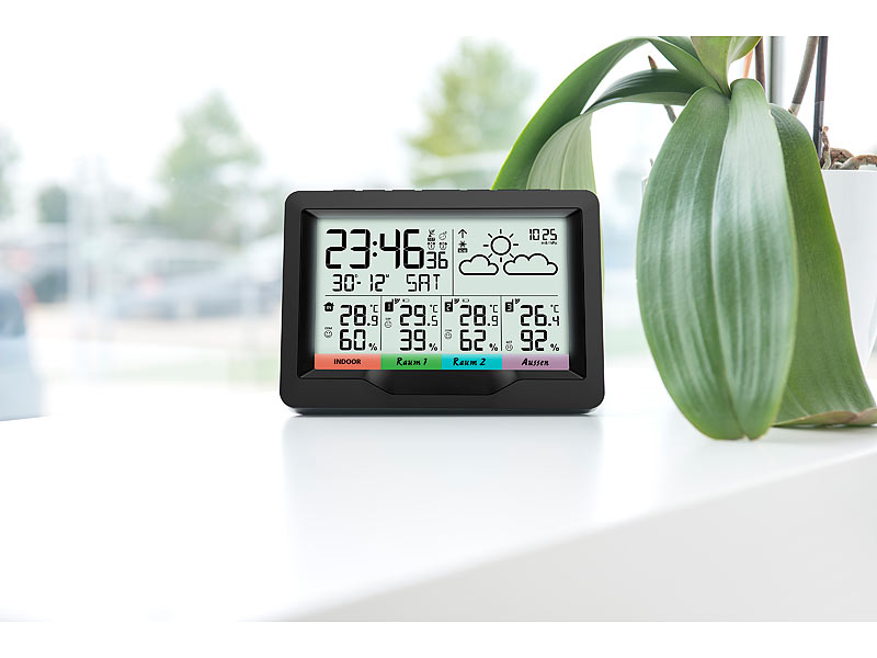 ; Funk-Wetterstationen mit Außensensor, WLAN und App Funk-Wetterstationen mit Außensensor, WLAN und App Funk-Wetterstationen mit Außensensor, WLAN und App Funk-Wetterstationen mit Außensensor, WLAN und App 