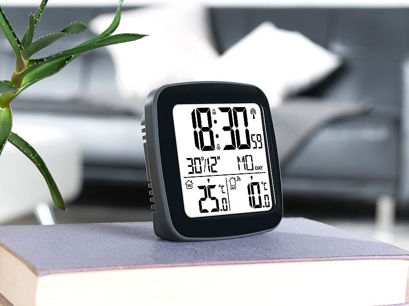 ; Wetterstationen mit Farb-Display, Funkuhr und Außensensor Wetterstationen mit Farb-Display, Funkuhr und Außensensor Wetterstationen mit Farb-Display, Funkuhr und Außensensor Wetterstationen mit Farb-Display, Funkuhr und Außensensor 