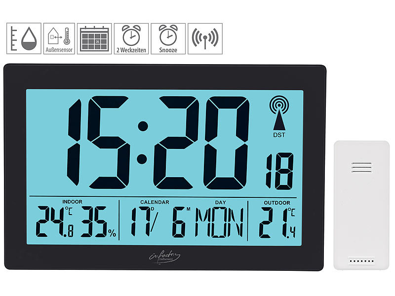 ; Wetterstationen mit Farb-Display, Funkuhr und Außensensor Wetterstationen mit Farb-Display, Funkuhr und Außensensor Wetterstationen mit Farb-Display, Funkuhr und Außensensor Wetterstationen mit Farb-Display, Funkuhr und Außensensor 