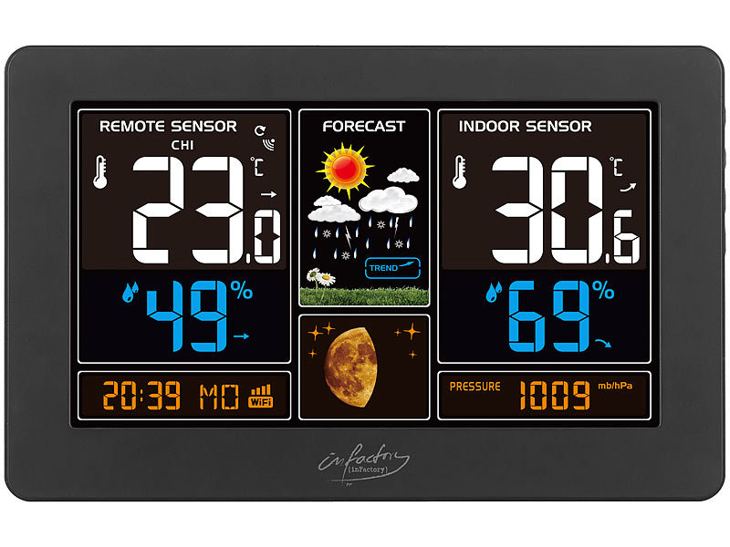 ; Funk-Wetterstationen mit Außensensor, WLAN und App, Wetterstationen mit Farb-Display, Funkuhr und Außensensor Funk-Wetterstationen mit Außensensor, WLAN und App, Wetterstationen mit Farb-Display, Funkuhr und Außensensor Funk-Wetterstationen mit Außensensor, WLAN und App, Wetterstationen mit Farb-Display, Funkuhr und Außensensor Funk-Wetterstationen mit Außensensor, WLAN und App, Wetterstationen mit Farb-Display, Funkuhr und Außensensor 