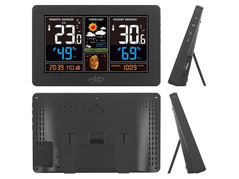 ; Funk-Wetterstationen mit Außensensor, WLAN und App, Wetterstationen mit Farb-Display, Funkuhr und Außensensor Funk-Wetterstationen mit Außensensor, WLAN und App, Wetterstationen mit Farb-Display, Funkuhr und Außensensor Funk-Wetterstationen mit Außensensor, WLAN und App, Wetterstationen mit Farb-Display, Funkuhr und Außensensor Funk-Wetterstationen mit Außensensor, WLAN und App, Wetterstationen mit Farb-Display, Funkuhr und Außensensor 