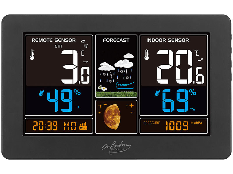 ; Funk-Wetterstationen mit Außensensor, WLAN und App, Wetterstationen mit Farb-Display, Funkuhr und Außensensor Funk-Wetterstationen mit Außensensor, WLAN und App, Wetterstationen mit Farb-Display, Funkuhr und Außensensor Funk-Wetterstationen mit Außensensor, WLAN und App, Wetterstationen mit Farb-Display, Funkuhr und Außensensor Funk-Wetterstationen mit Außensensor, WLAN und App, Wetterstationen mit Farb-Display, Funkuhr und Außensensor 