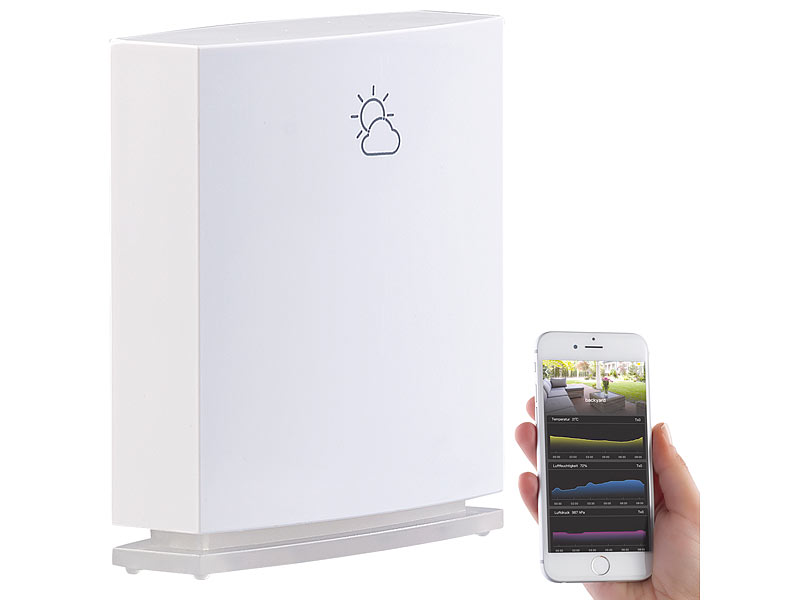 ; Funk-Wetterstationen mit Außensensor, WLAN und App, Wetterstationen mit Farb-Display, Funkuhr und Außensensor Funk-Wetterstationen mit Außensensor, WLAN und App, Wetterstationen mit Farb-Display, Funkuhr und Außensensor 