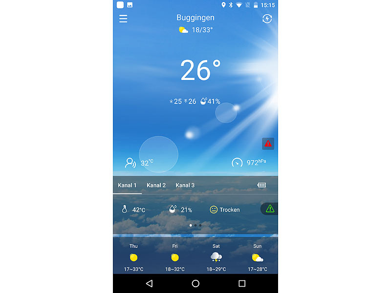 ; Funk-Wetterstationen mit Außensensor, WLAN und App, Wetterstationen mit Farb-Display, Funkuhr und Außensensor Funk-Wetterstationen mit Außensensor, WLAN und App, Wetterstationen mit Farb-Display, Funkuhr und Außensensor 