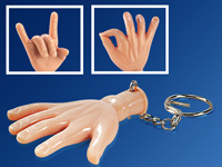 Formbarer Schlüsselanhänger "Hand";  