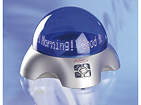 infactory Radio-Uhr mit Nachrichtenanzeige 'Media Globe';  