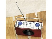 infactory Digitale Design-Radio mit Uhr, Temperaturanzeige, Wecker;  