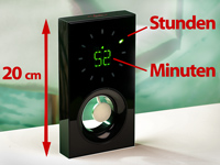 infactory LED-Pendel-Uhr mit Wecker;   