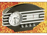 Retro Radio "Wirtschaftswunder" mit Uhr & Wecker (Küchenradio);  