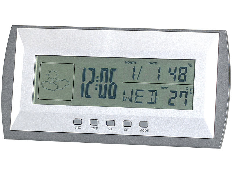 ; Wettervorhersagen Vorhersagen LCD Temperaturen digitale Uhrzeit Displays innen 