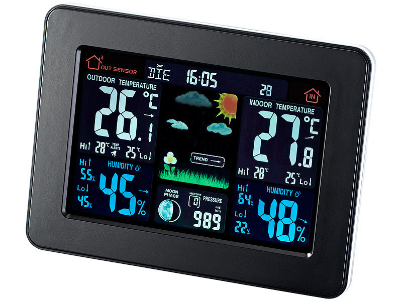 ; Funk-Wetterstationen mit Außensensor, WLAN und App 