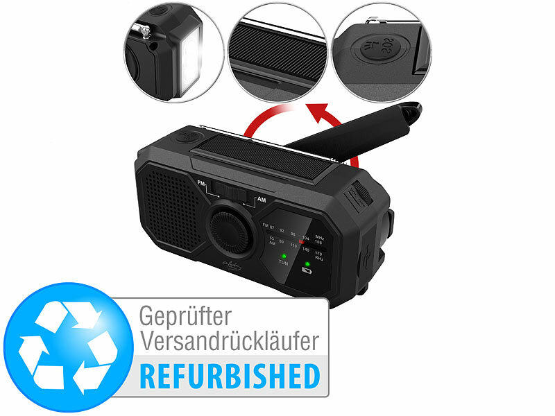 ; Solar- & Dynamo-Radios mit Powerbank-Funktion Solar- & Dynamo-Radios mit Powerbank-Funktion 