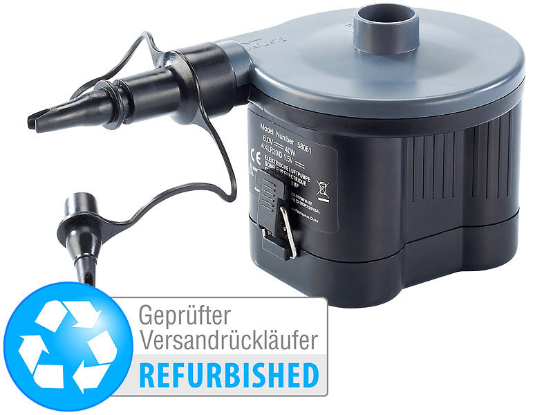 ; Elektrische Luftpumpen 230 Volt, Elektrische Akku-Luftpumpen mit USBs und Powerbank-FunktionenElektrische Akku-Luftpumpen mit USB 