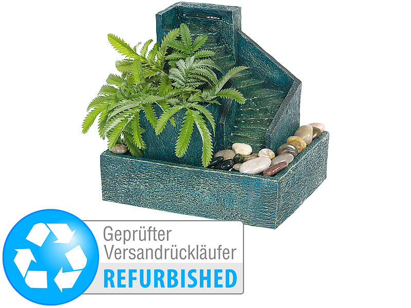 ; Zimmerbrunnen mit Beleuchtungen 