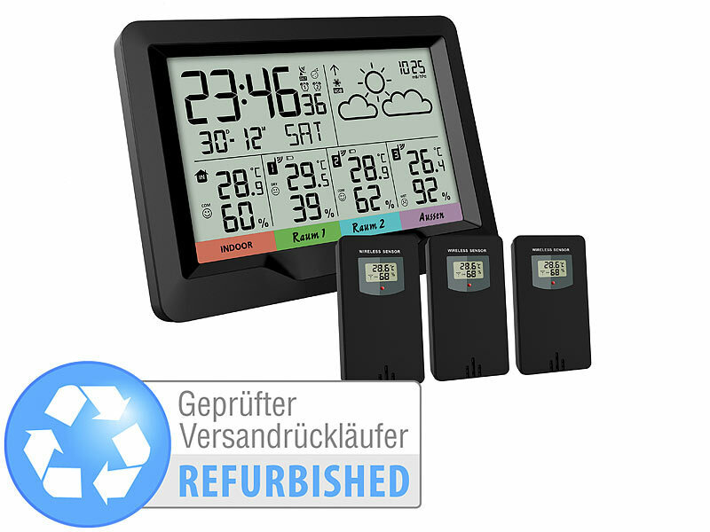 ; Funk-Wetterstationen mit Außensensor, WLAN und App 