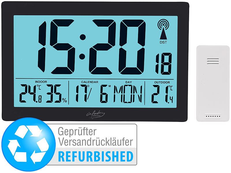 ; Wetterstationen mit Farb-Display, Funkuhr und Außensensor 