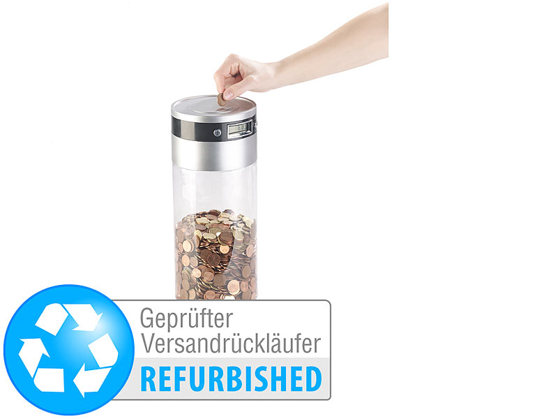 ; Elektrische Tresor-Spardosen, Münzsortierer 