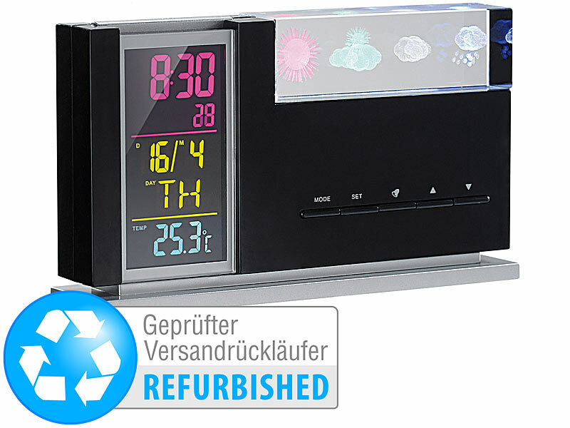 ; Funk-Wetterstationen mit Außensensor, WLAN und App, Wetterstationen mit Farb-Display, Funkuhr und Außensensor 
