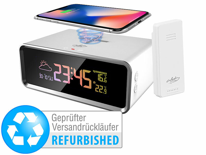 ; Funk-Wetterstationen mit Außensensor, WLAN und App, Wetterstationen mit Farb-Display, Funkuhr und Außensensor 