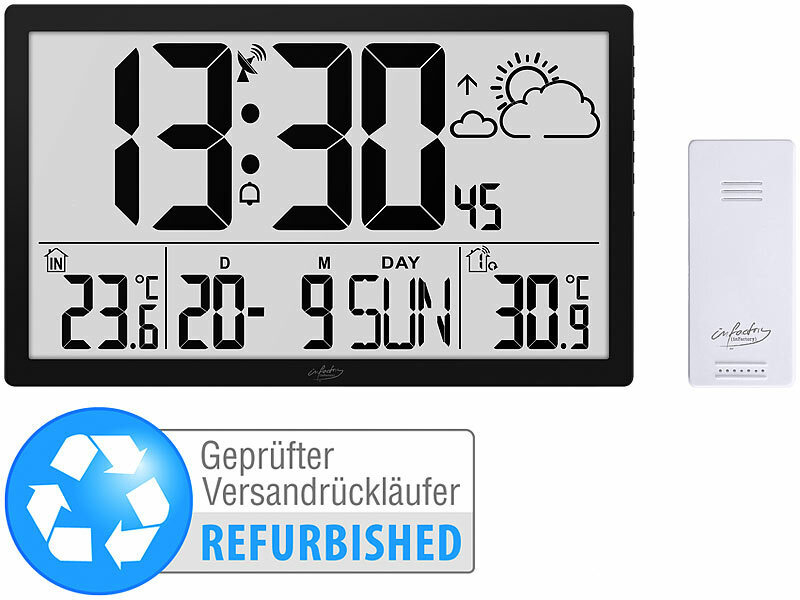 ; Funk-Wetterstationen mit Außensensor, WLAN und App, Wetterstationen mit Farb-Display, Funkuhr und Außensensor 