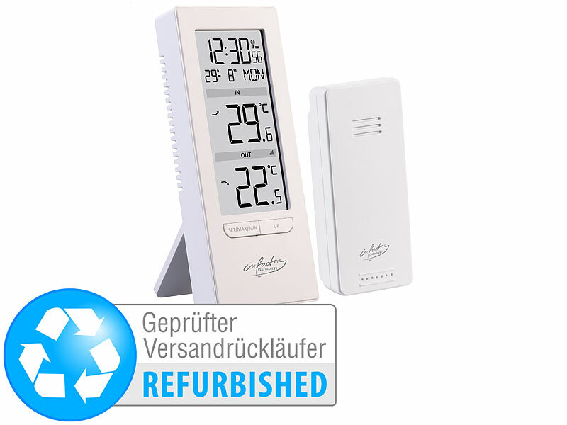 ; Wetterstationen mit Farb-Display, Funkuhr und Außensensor 