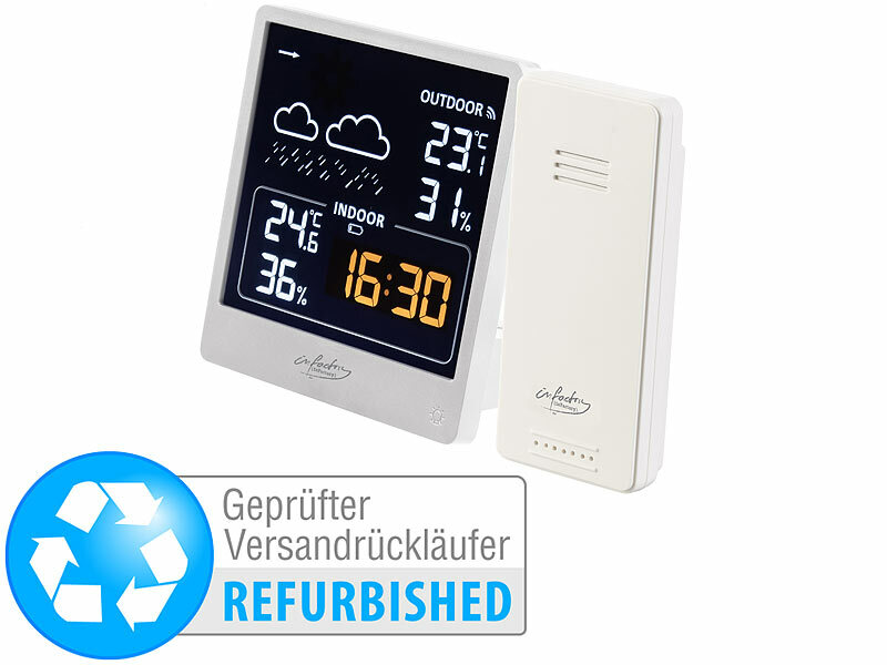 ; Wetterstationen mit Farb-Display, Funkuhr und Außensensor, Funk-Wetterstationen mit Außensensor, WLAN und App Wetterstationen mit Farb-Display, Funkuhr und Außensensor, Funk-Wetterstationen mit Außensensor, WLAN und App 