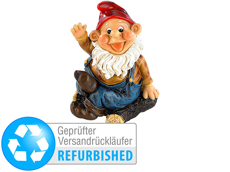 ; Batteriebetriebene Winke-Gartenzwerge 