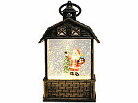 ; LED-Laternen mit Schneewirbel