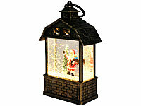 ; LED-Laternen mit Schneewirbel