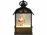 ; LED-Laternen mit Schneewirbel