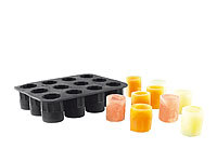 infactory Shotgläser aus Eis, Silikonformen, Eiswürfel-Schnapsgläser