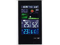 ; Funk-Wetterstationen mit Außensensor, WLAN und App, Wetterstationen mit Farb-Display, Funkuhr und Außensensor 
